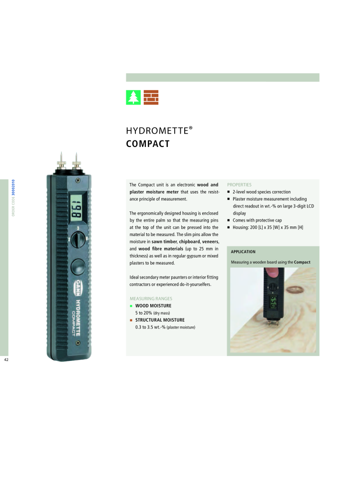 GANN Main Catalog Electronic Moisture Meters NO.: 20050 - Page 42