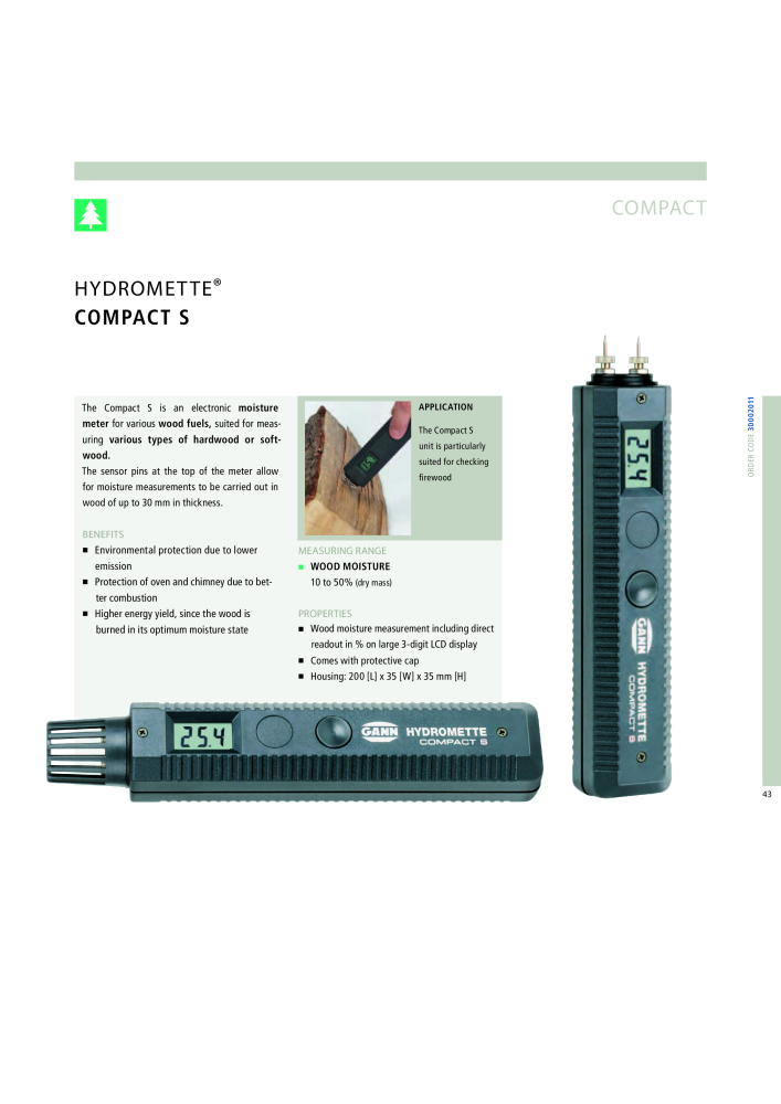 GANN Main Catalog Electronic Moisture Meters NO.: 20050 - Page 43