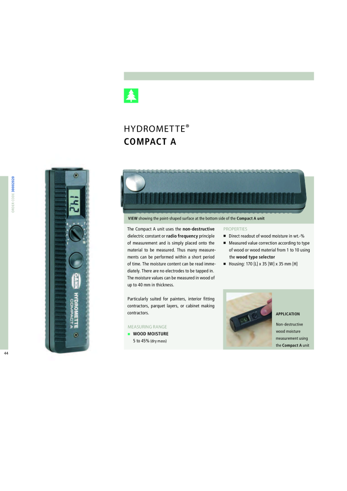 GANN Main Catalog Electronic Moisture Meters NO.: 20050 - Page 44