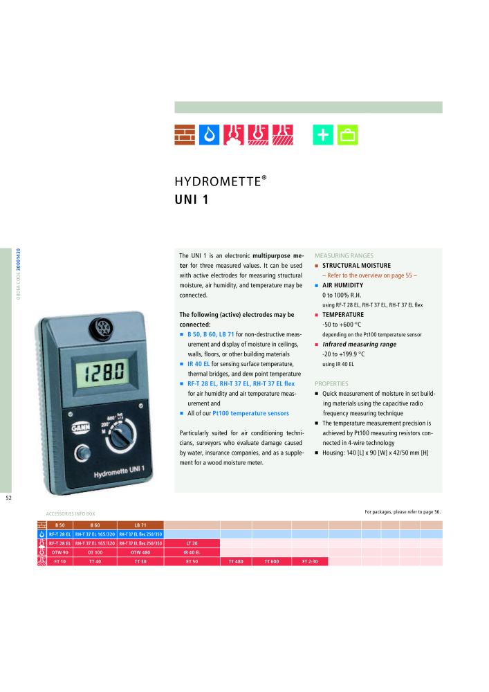 GANN Main Catalog Electronic Moisture Meters NO.: 20050 - Page 52