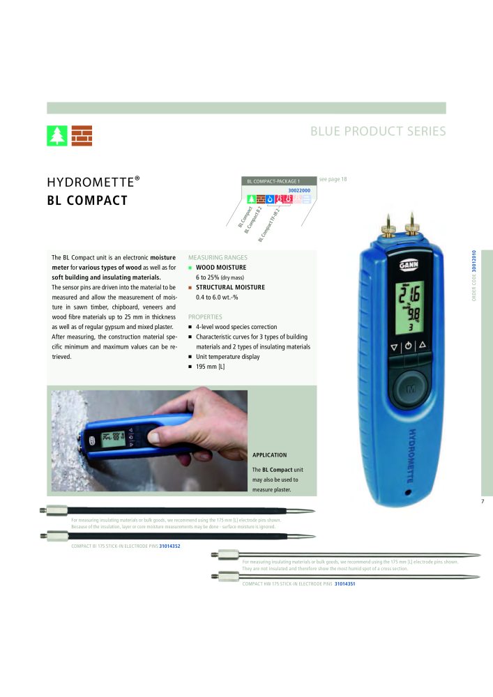 GANN Main Catalog Electronic Moisture Meters NO.: 20050 - Page 7