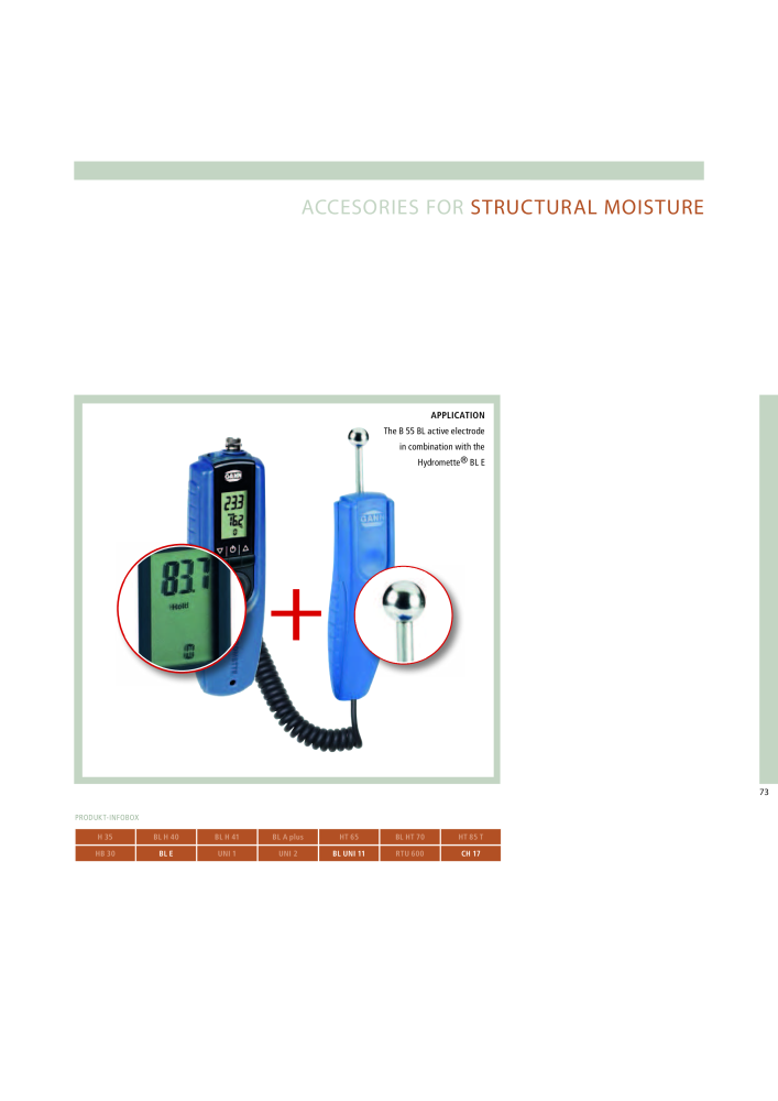 GANN Main Catalog Electronic Moisture Meters NO.: 20050 - Page 73