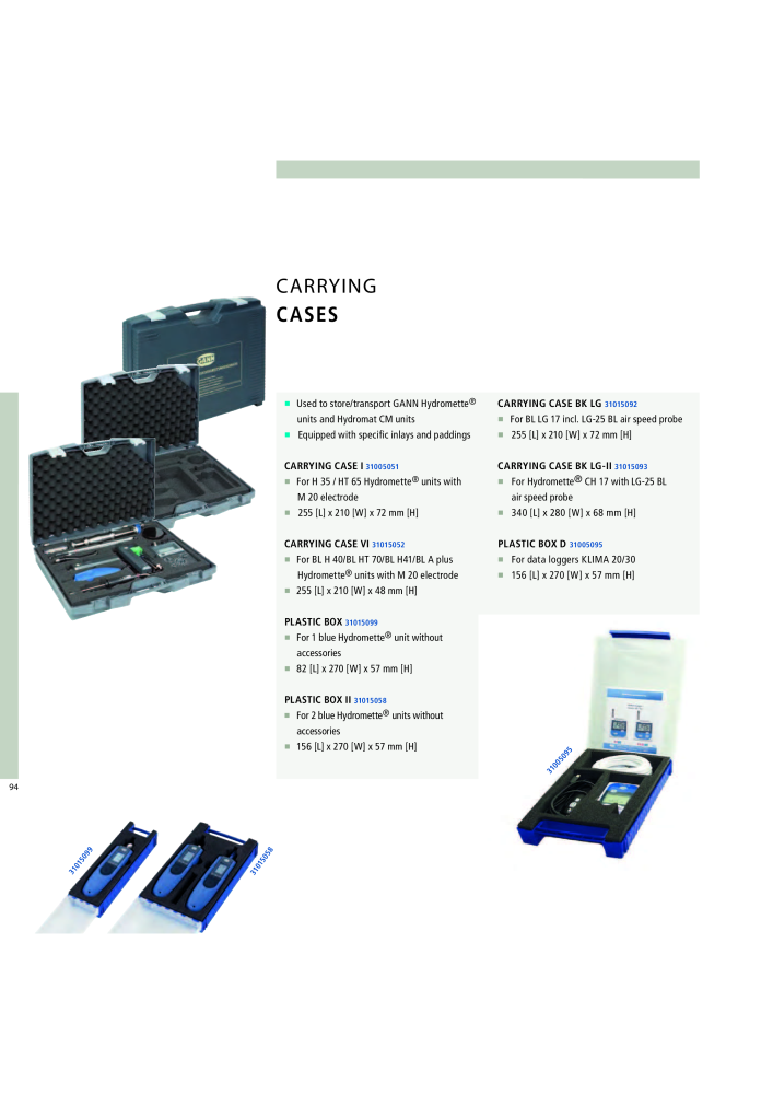 GANN Main Catalog Electronic Moisture Meters NO.: 20050 - Page 94