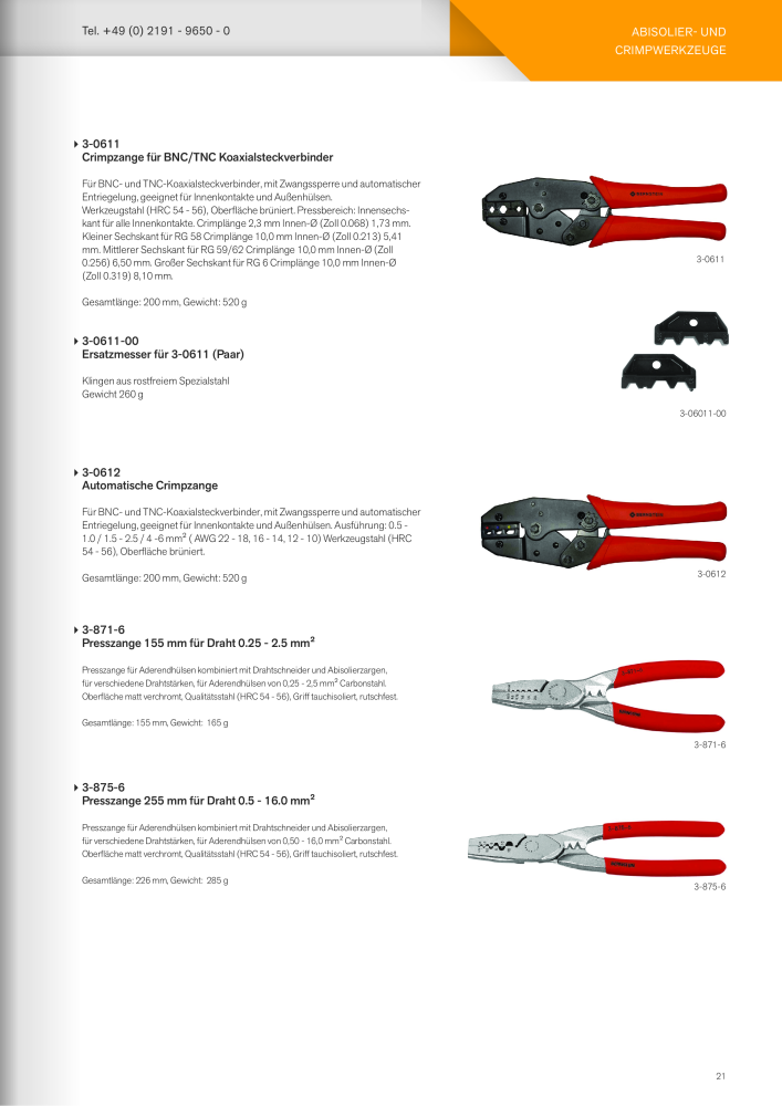 Bernstein Zangen Prospekt NR.: 20059 - Pagina 21