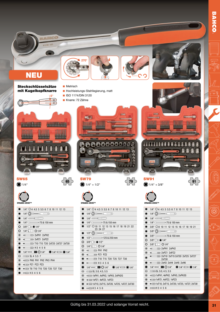 BAHCO Katalog Automotive NR.: 20063 - Seite 31