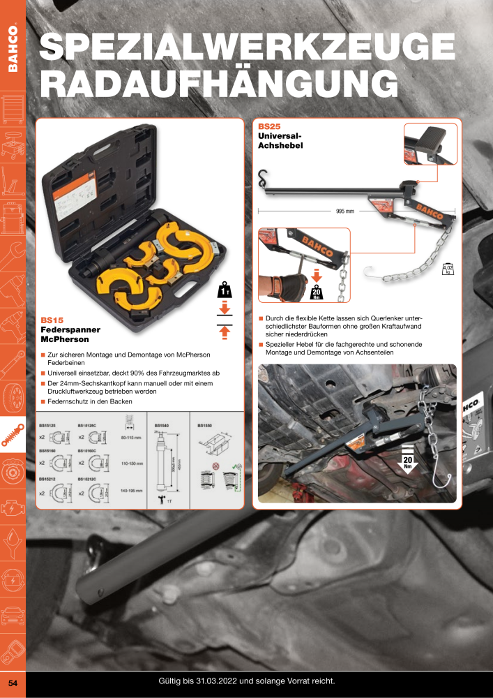 BAHCO Katalog Automotive NR.: 20063 - Seite 54