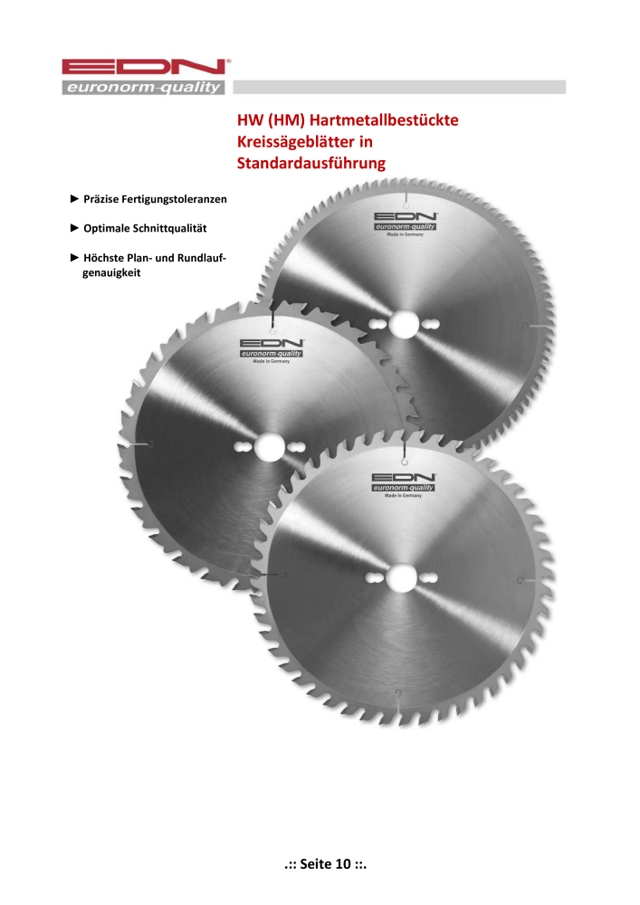 EDN Sägeblätter - Gesamtkatalog NR.: 20068 - Seite 11