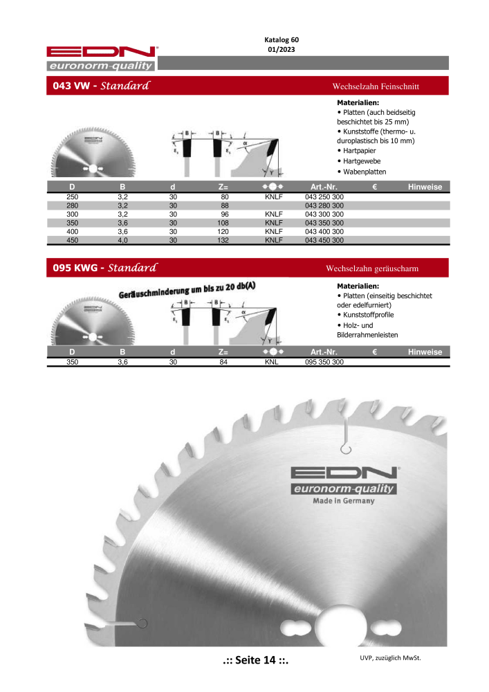 EDN Sägeblätter - Gesamtkatalog NO.: 20068 - Page 15