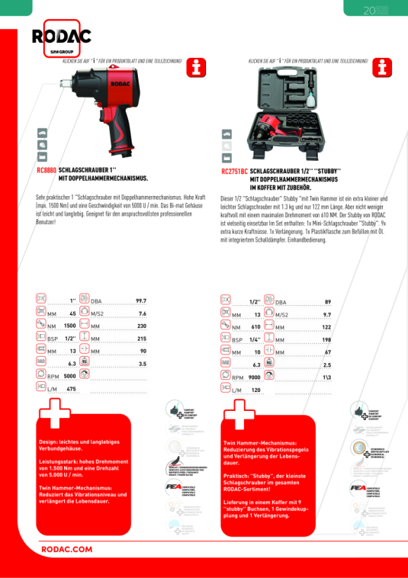 Rodac 1" Schlagschrauber RC8880