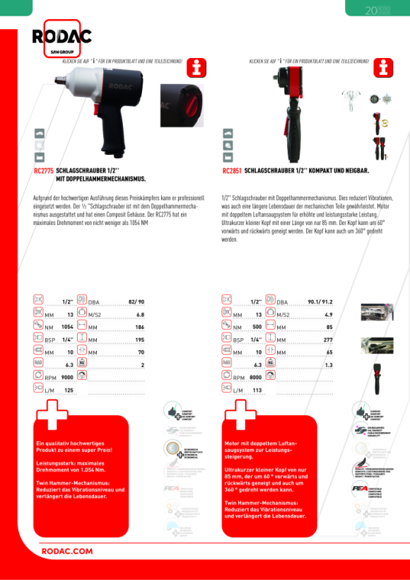 Rodac 1/2" Schlagschrauber RC2775