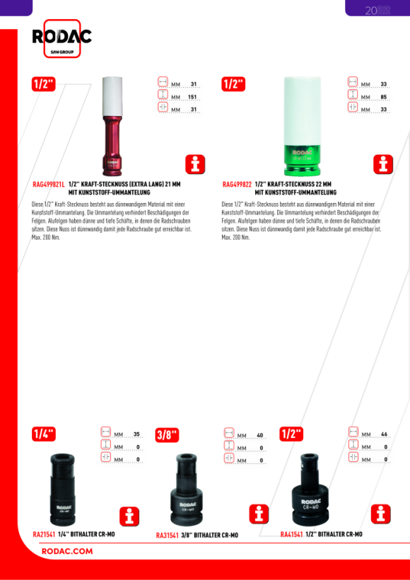 Rodac Nussausdreher 3/8" 4mm RA8690384