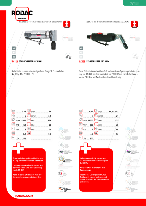 Rodac Stabschleifer RC128