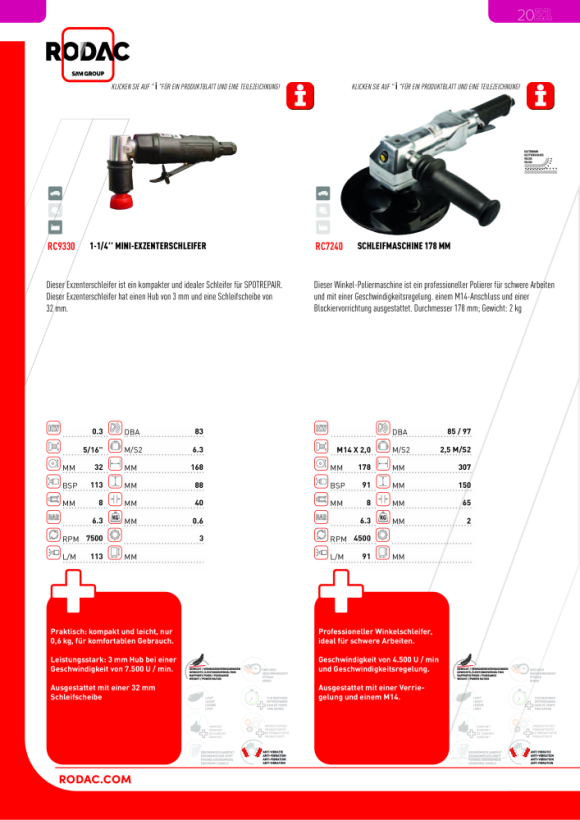 Rodac Bandschleifer im Koffer RC8445ABC