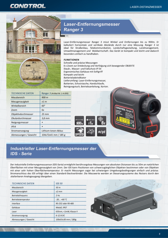 Condtrol Laser-Entfernungsmesser Vector 1500 1-4-102