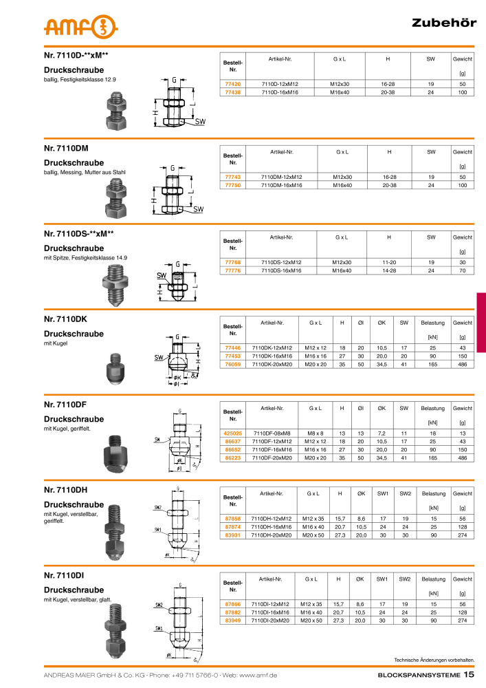 AMF Katalog Blockspannsysteme NR.: 2008 - Strona 15