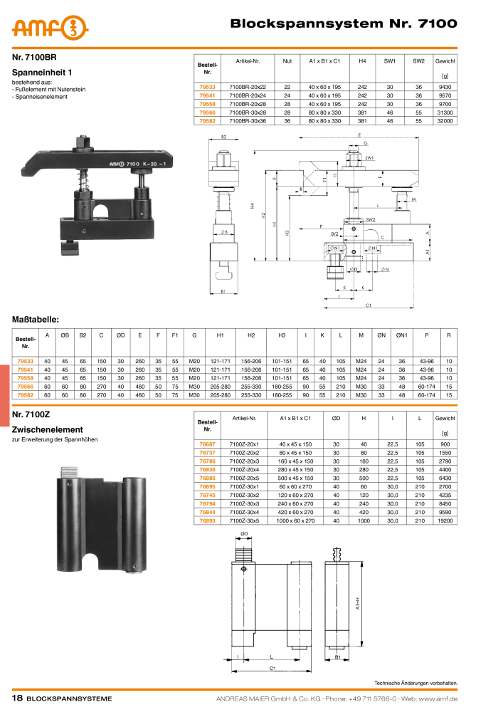 AMF Katalog Blockspannsysteme NR.: 2008 - Strona 18