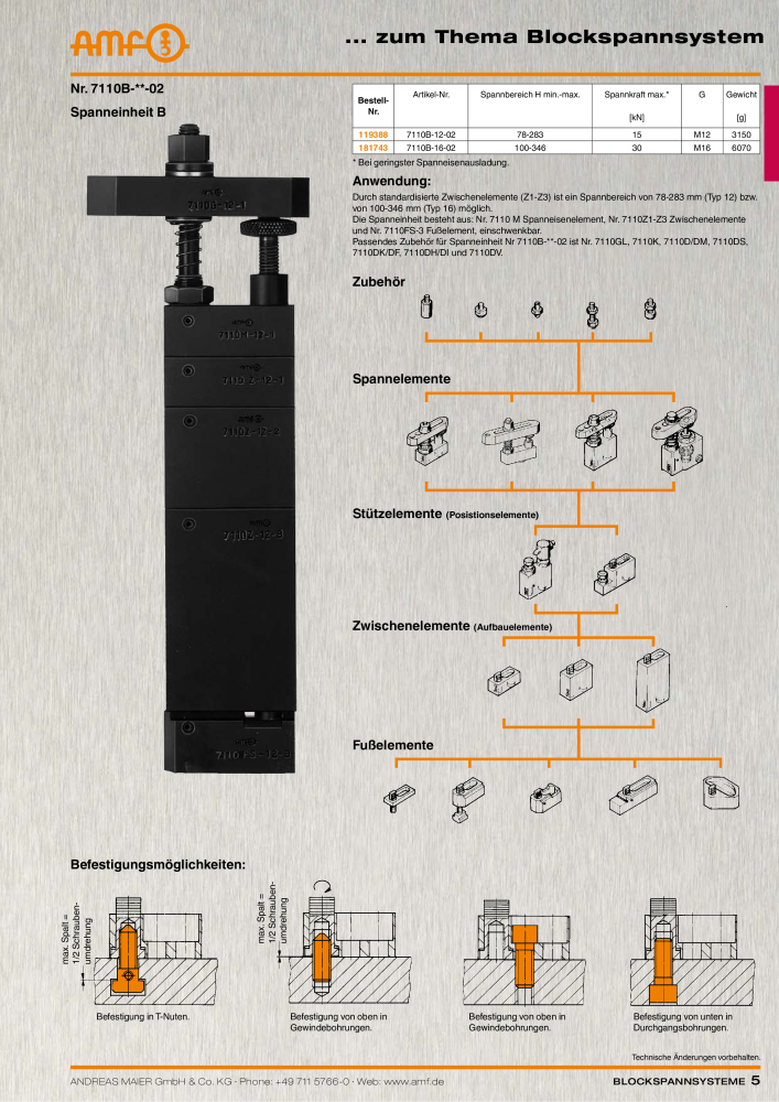 AMF Katalog Blockspannsysteme NR.: 2008 - Strona 5