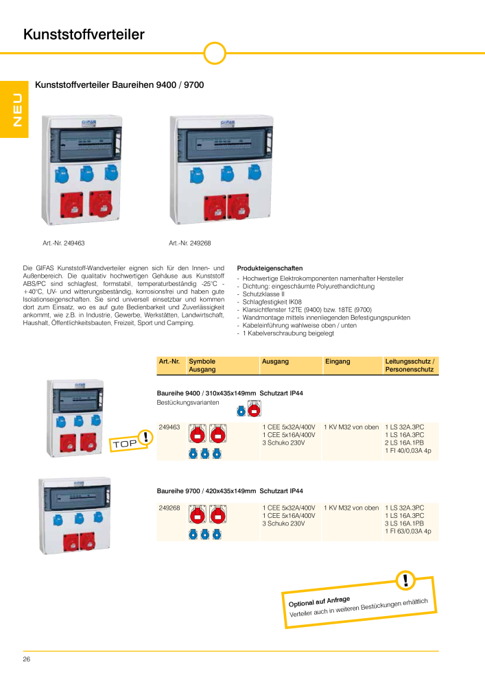 GIFAS ELECTRIC Hauptkatalog NO.: 20088 - Page 26