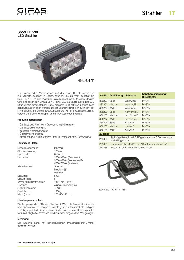 GIFAS ELECTRIC Hauptkatalog NR.: 20088 - Seite 281