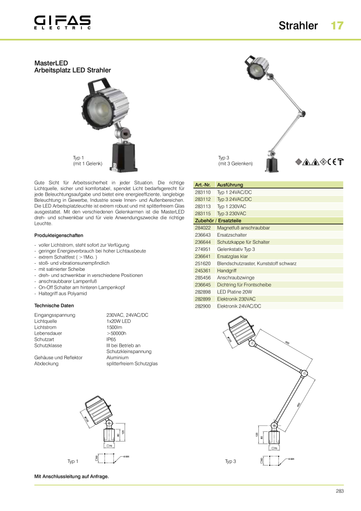 GIFAS ELECTRIC Hauptkatalog NO.: 20088 - Page 283