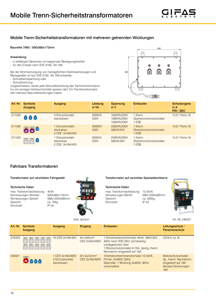 GIFAS ELECTRIC Hauptkatalog NR.: 20088 - Seite 78