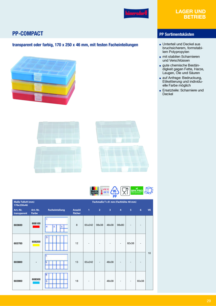 Hünersdorff Gesamtkatalog NR.: 20101 - Side 29