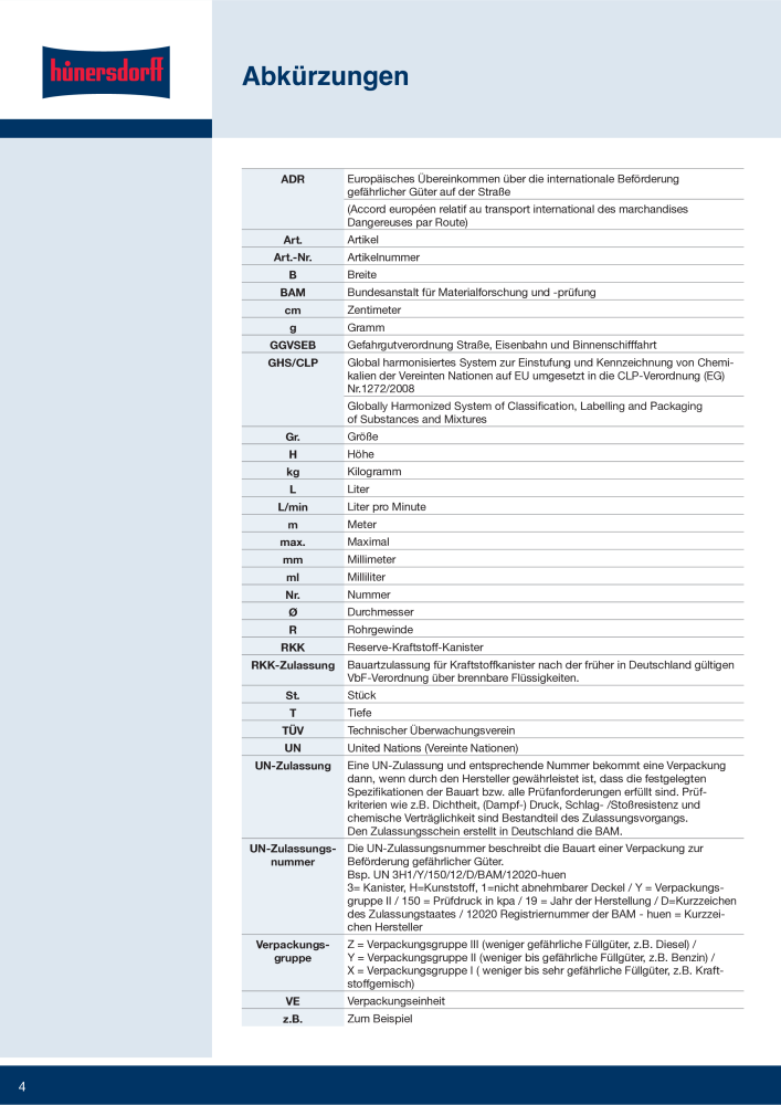 Hünersdorff Gesamtkatalog NR.: 20101 - Seite 4