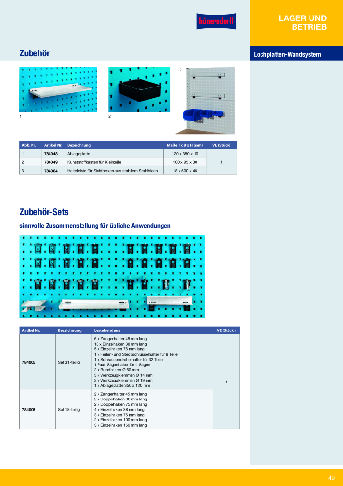 Hünersdorff Gesamtkatalog NR.: 20101 - Seite 49