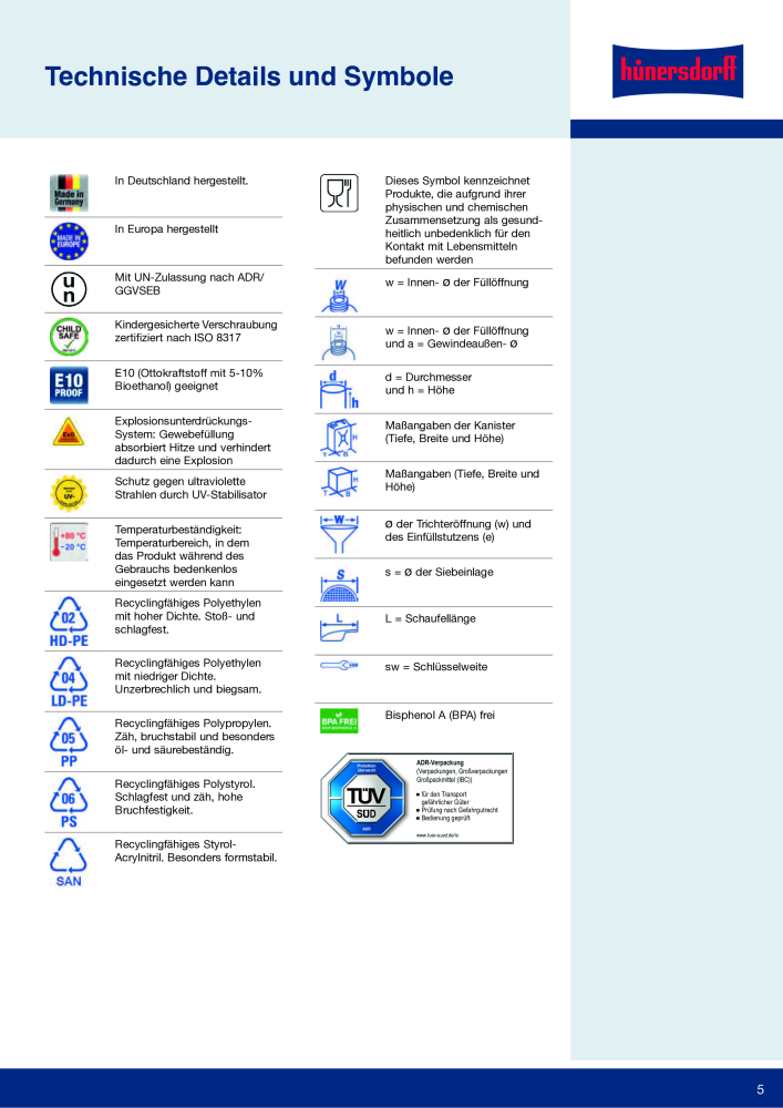 Hünersdorff Gesamtkatalog NR.: 20101 - Seite 5