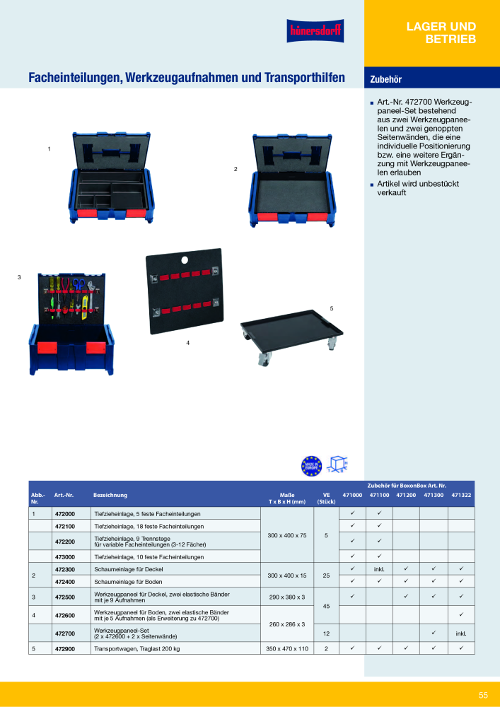 Hünersdorff Gesamtkatalog NR.: 20101 - Seite 55