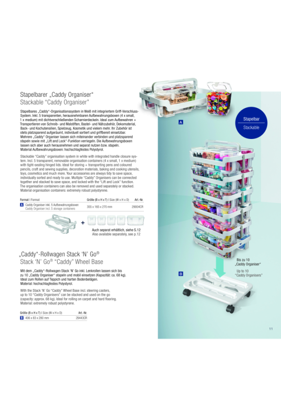 HOLTZ Aufbewahrungsbox für Caddy Organizer LARGE 29301CR