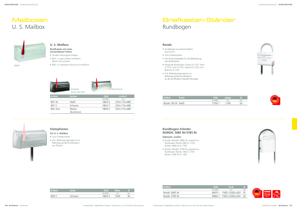 BURG-WÄCHTER Hauptkatalog NR.: 20105 - Seite 100