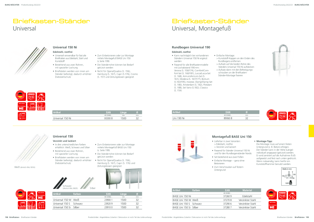 BURG-WÄCHTER Hauptkatalog NR.: 20105 - Seite 101