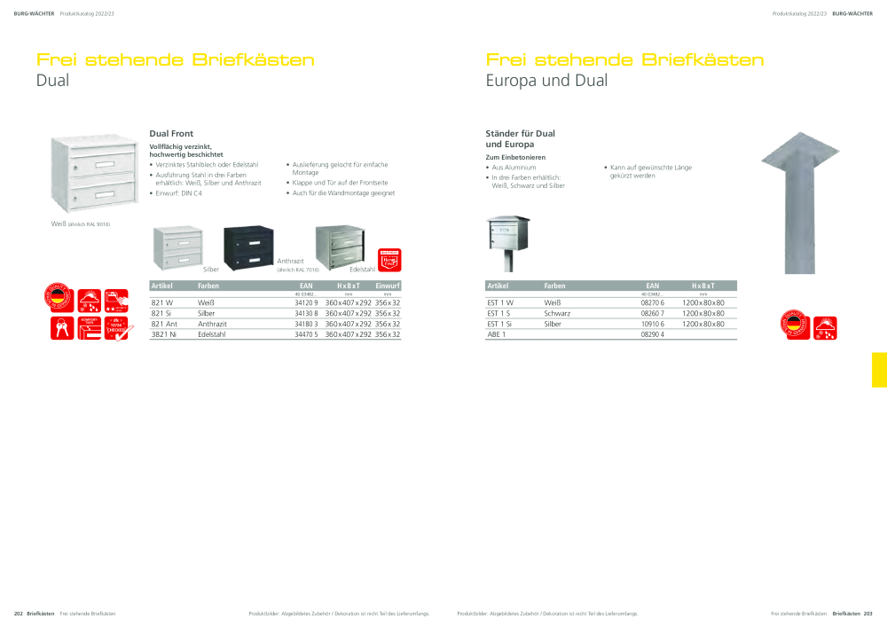 BURG-WÄCHTER Hauptkatalog NR.: 20105 - Seite 103