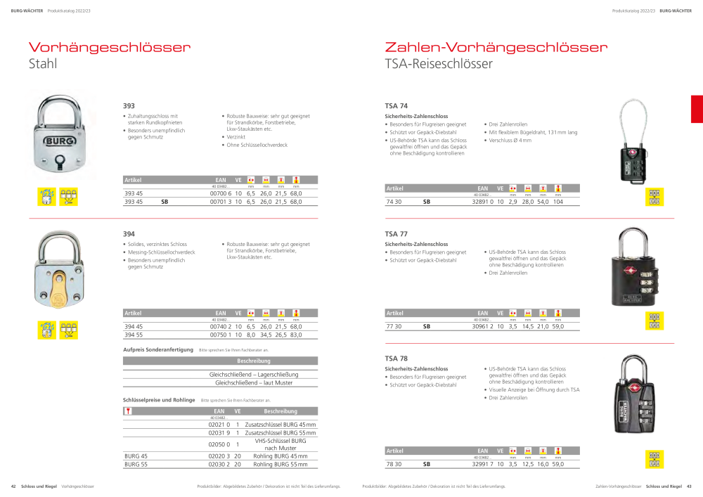 BURG-WÄCHTER Hauptkatalog NR.: 20105 - Seite 23