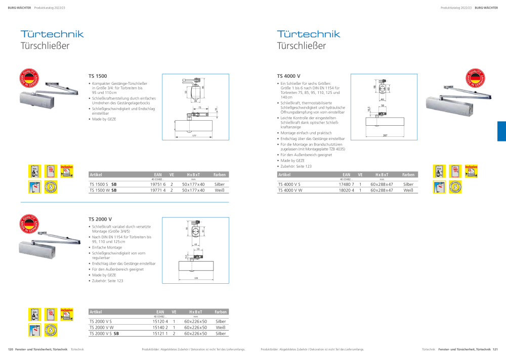 BURG-WÄCHTER Hauptkatalog NR.: 20105 - Seite 62
