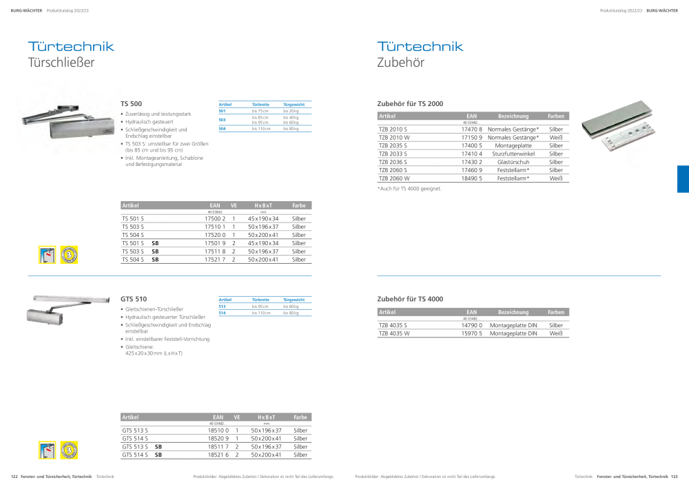 BURG-WÄCHTER Hauptkatalog NR.: 20105 - Seite 63