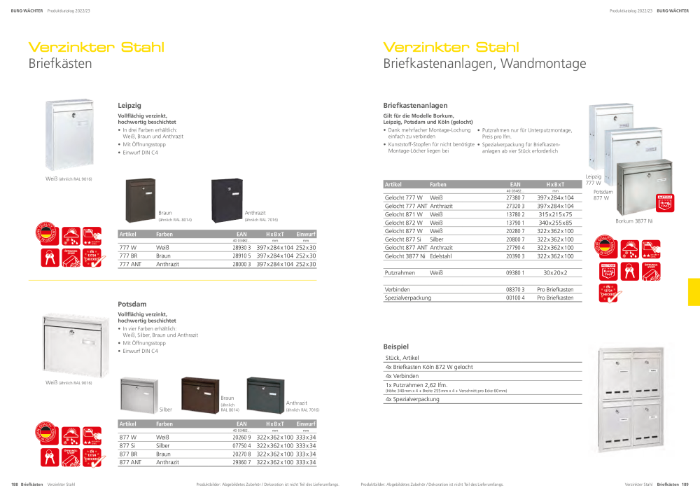 BURG-WÄCHTER Hauptkatalog NR.: 20105 - Seite 96