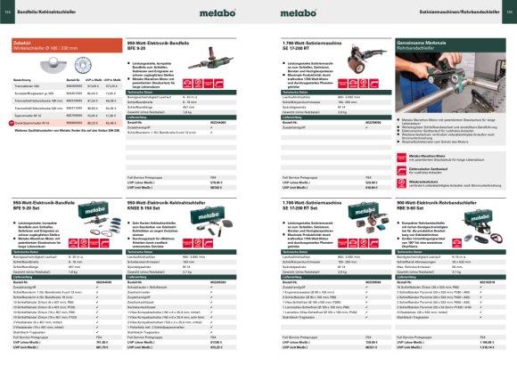 Metabo Bandfeile BFE 9-20 Set (602244500) Stahlblech-Tragkasten