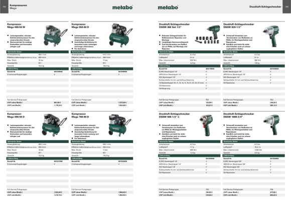 Metabo Kompressor Mega 350-100 W (601538000) Karton