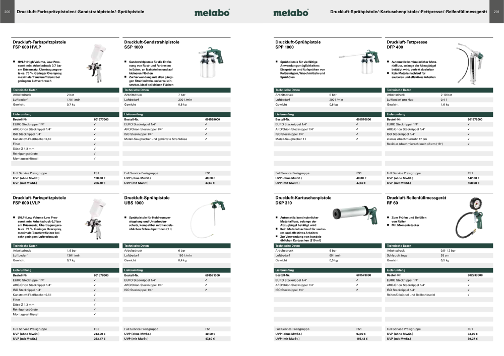 Metabo - Sortimentsübersicht NR.: 20111 - Seite 101