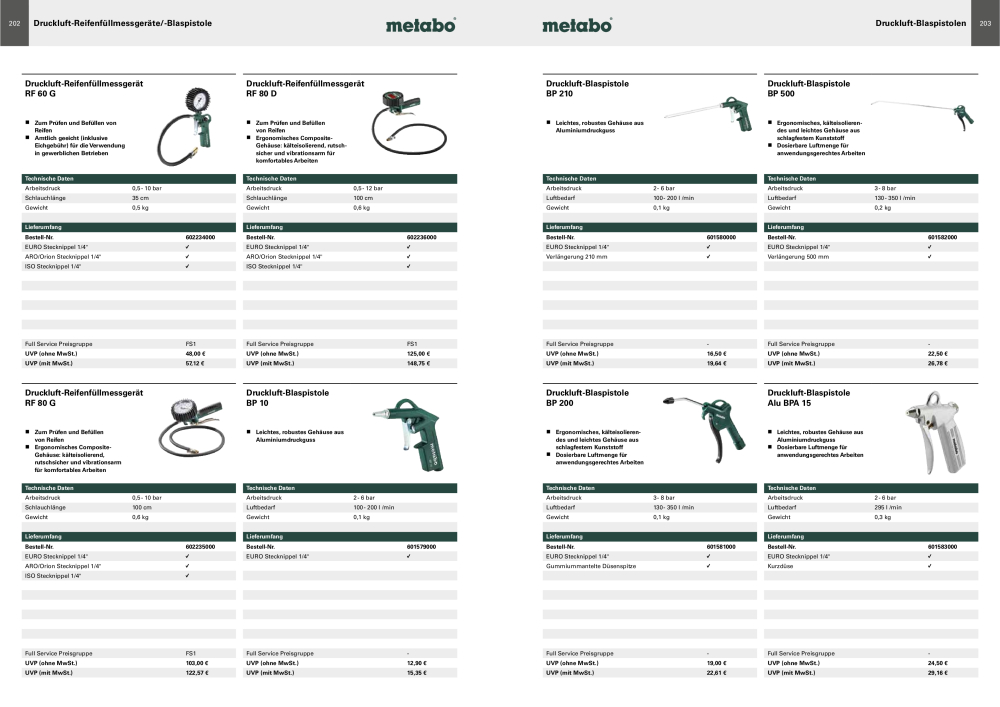 Metabo - Sortimentsübersicht Nº: 20111 - Página 102