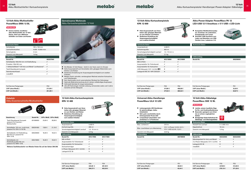 Metabo - Sortimentsübersicht NR.: 20111 - Strona 13