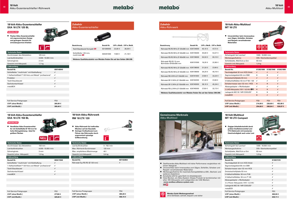 Metabo - Sortimentsübersicht NR.: 20111 - Seite 25