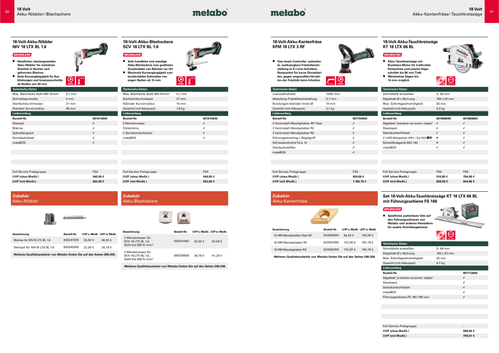 Metabo - Sortimentsübersicht NR.: 20111 - Pagina 31