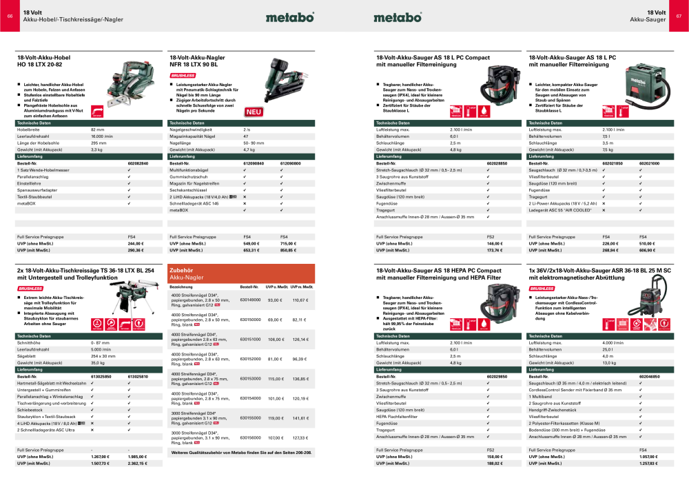 Metabo - Sortimentsübersicht NR.: 20111 - Seite 34