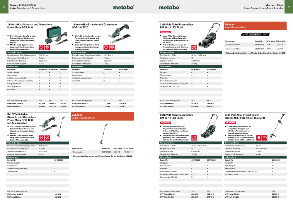 Metabo - Sortimentsübersicht NR.: 20111 - Strona 40