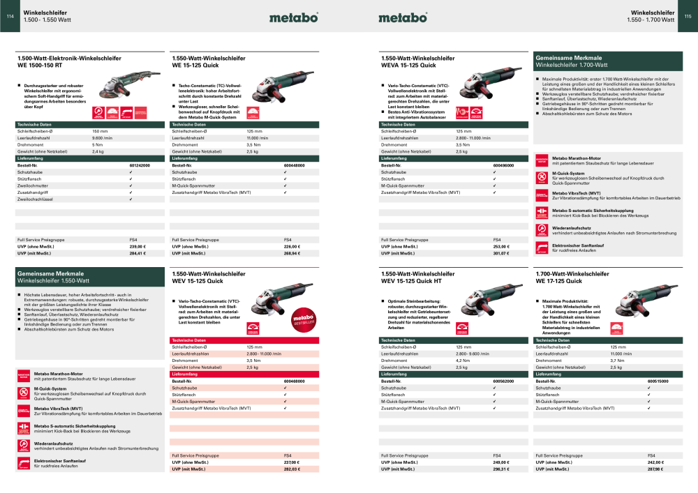 Metabo - Sortimentsübersicht Nº: 20111 - Página 58