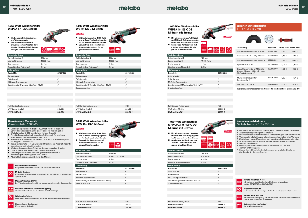 Metabo - Sortimentsübersicht Nb. : 20111 - Page 60