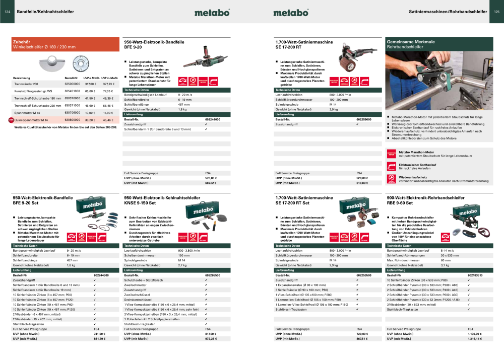 Metabo - Sortimentsübersicht NR.: 20111 - Pagina 63